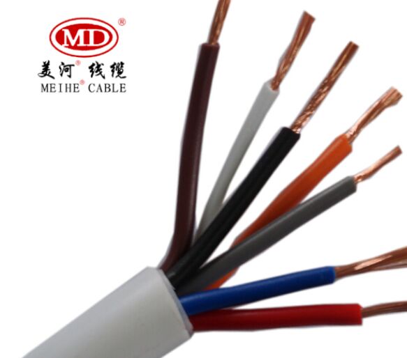 美河電線電纜 RVV7*0.5/0.75/1平方 7芯護套線 電源線 信號線 國標軟線